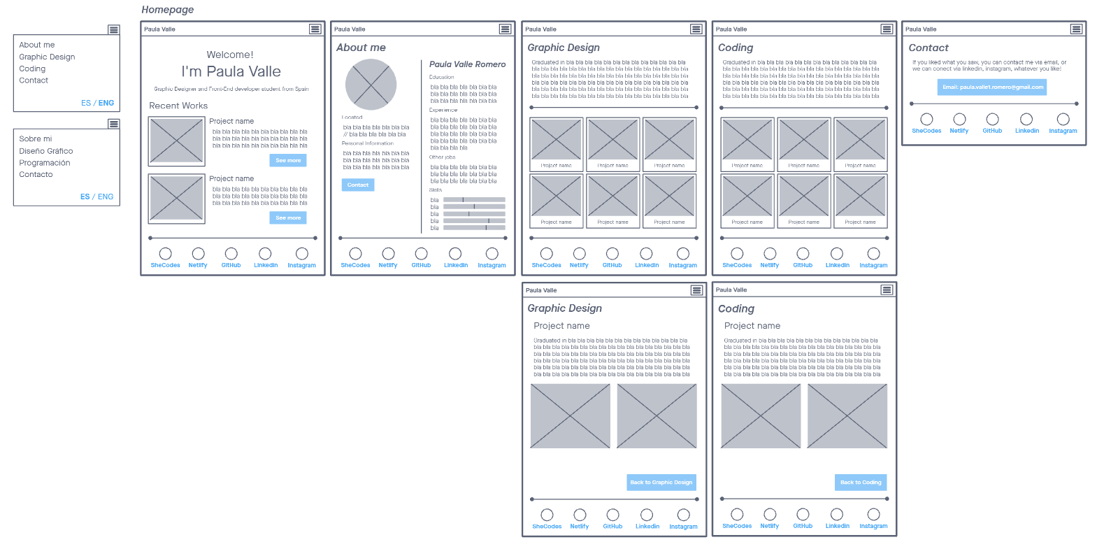 Wireframes Portfolio _ Paula Valle